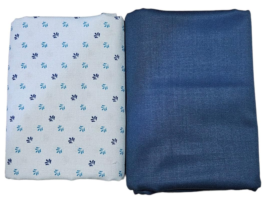 mans fab Shirt & Trouser Fabric in Velvet Box Packing (Shirt-2.35 m, Pant-1.25 m) Blue-42-picture-11