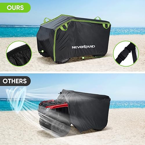 Miniatura 5 de NEVERLAND Cubierta para cuatrimoto, impermeable, resistente, para 4 ruedas, con hebilla, a prueba de polvo, anti rayos UV, resistente al viento,