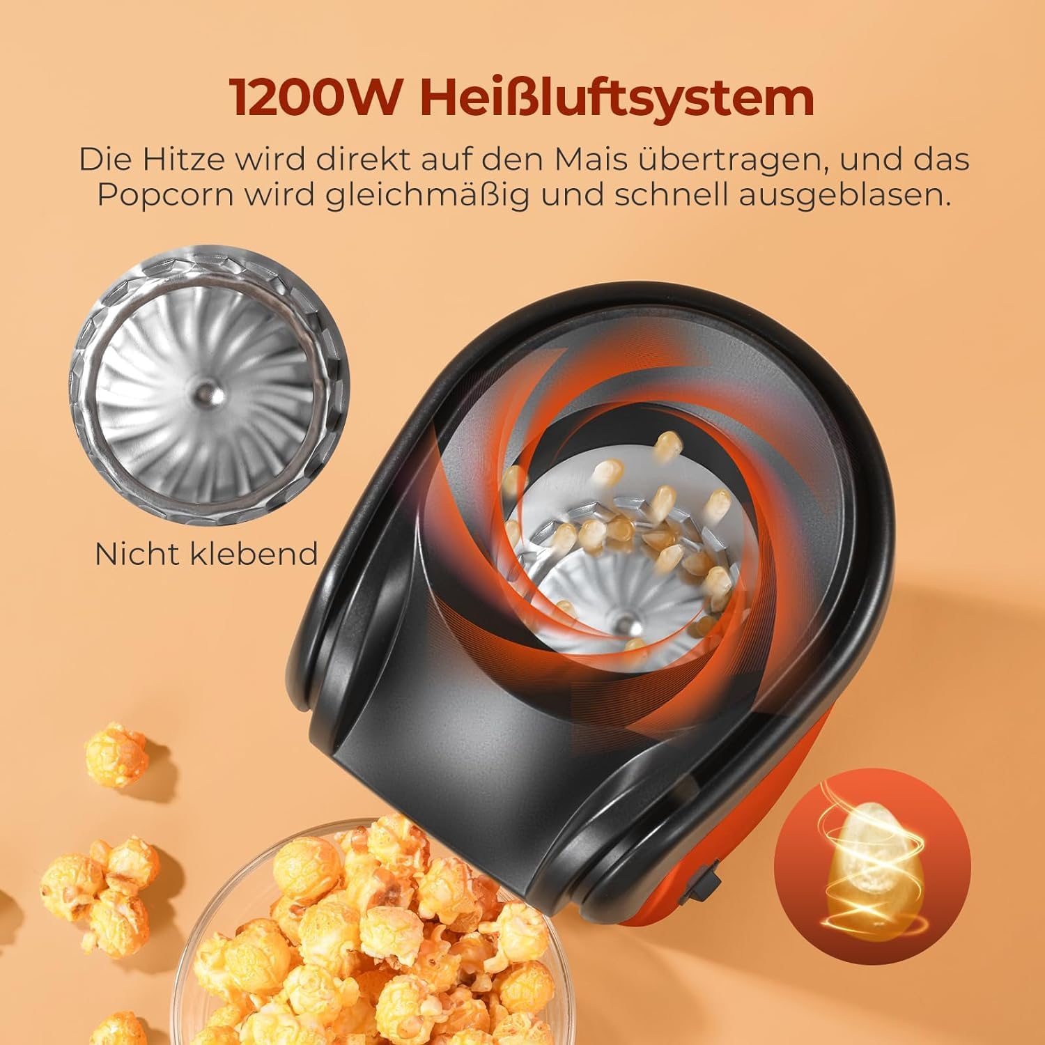 YASHE popcorn gép felülnézet