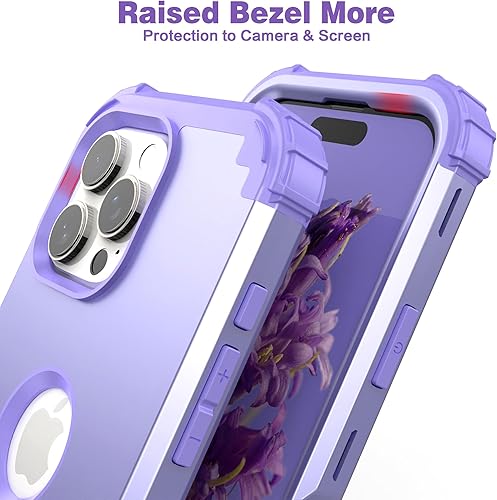 Miniatura 7 de IDweel Funda para iPhone 16 Pro Max con protector de pantalla, 3 en 1, a prueba de golpes, delgada, híbrida, resistente, cubierta de policarbonato