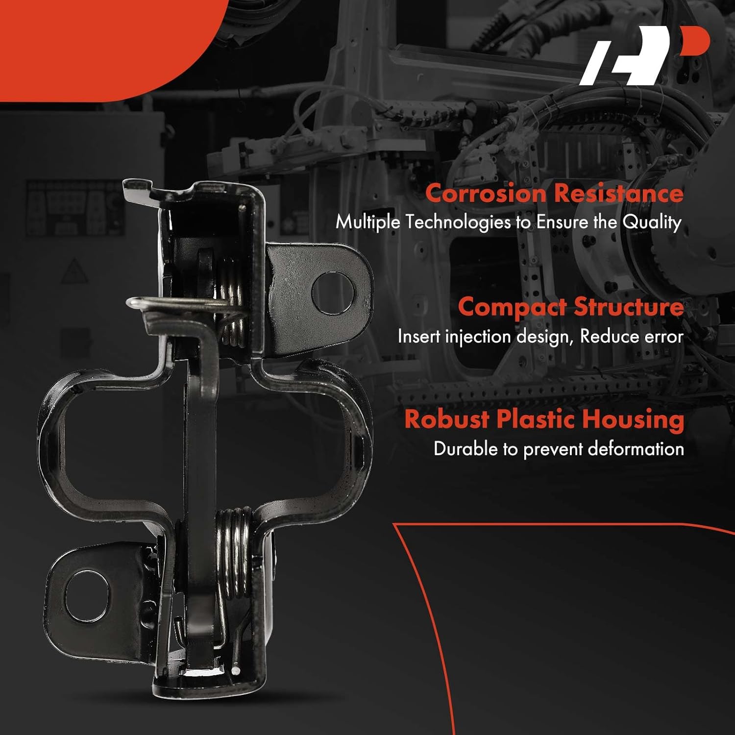 A-Premium Hood Latch Lock Front Lower Side Compatible with Mercedes-Benz C230 ML350 E350 E320 C240 E500 R350 CLK350 C320 CLK320 CLS550 CLK500 CLS500 GL350 E55 AMG E550 CLK550 R500 ML320 CLK55 AMG