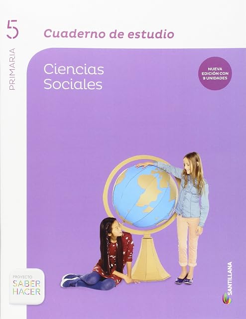 Portada de Ciencias Sociales 5º Primaria Cuaderno Estudio Ed 2015