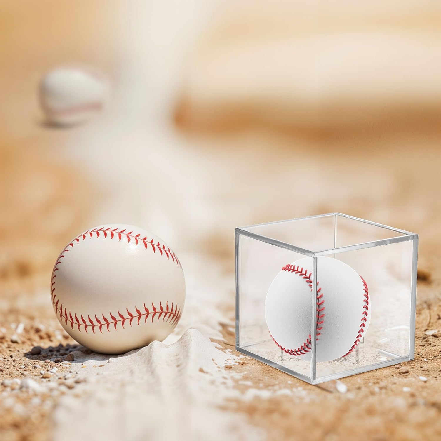 12 Pack Baseball Display Case, UV Protected Acrylic Boxes for Display,Clear Display Case Baseball Cube Memorabilia Showcase Autograph Ball Protector