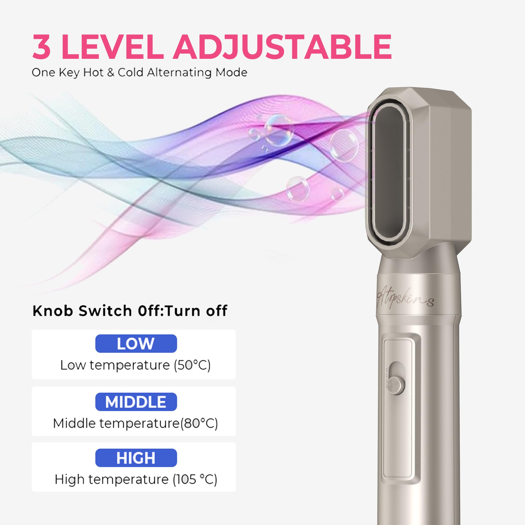 Atopskins Secador Pelo Profesional, 6 en 1 Secador y Cepillo de Pelo, Airstyler Set Modelador de Cabello, Plancha Alisadora, Cepillo Rizador,Secador Profesional,Hairstyler Regalos para Mujeres Styling
