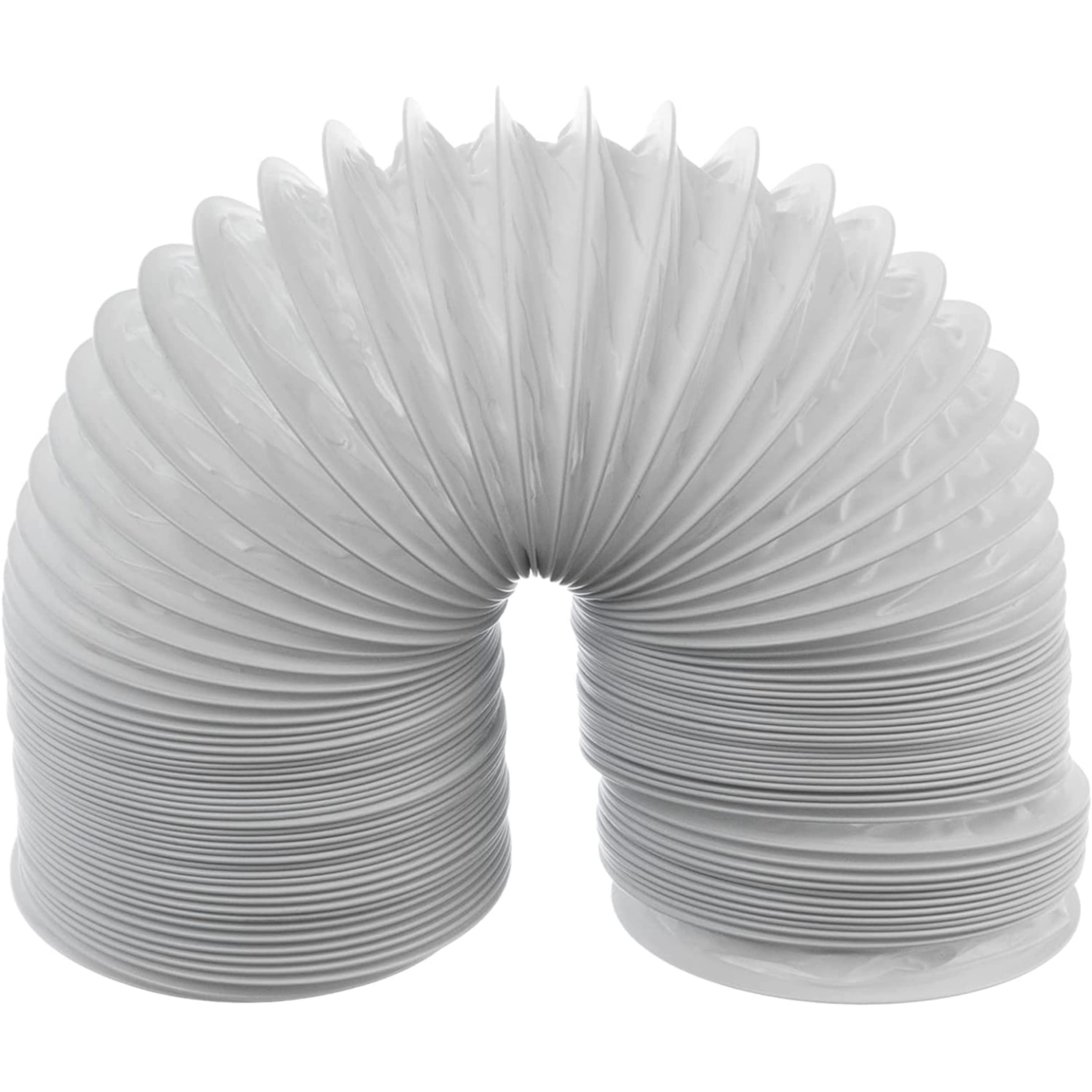 Ø 80mm / 3m Tuyau D'évacuation D'air en PVC Flexible - Tuyau de Ventilation pour Climatisation, Sèche-linge, Hotte, Blanc