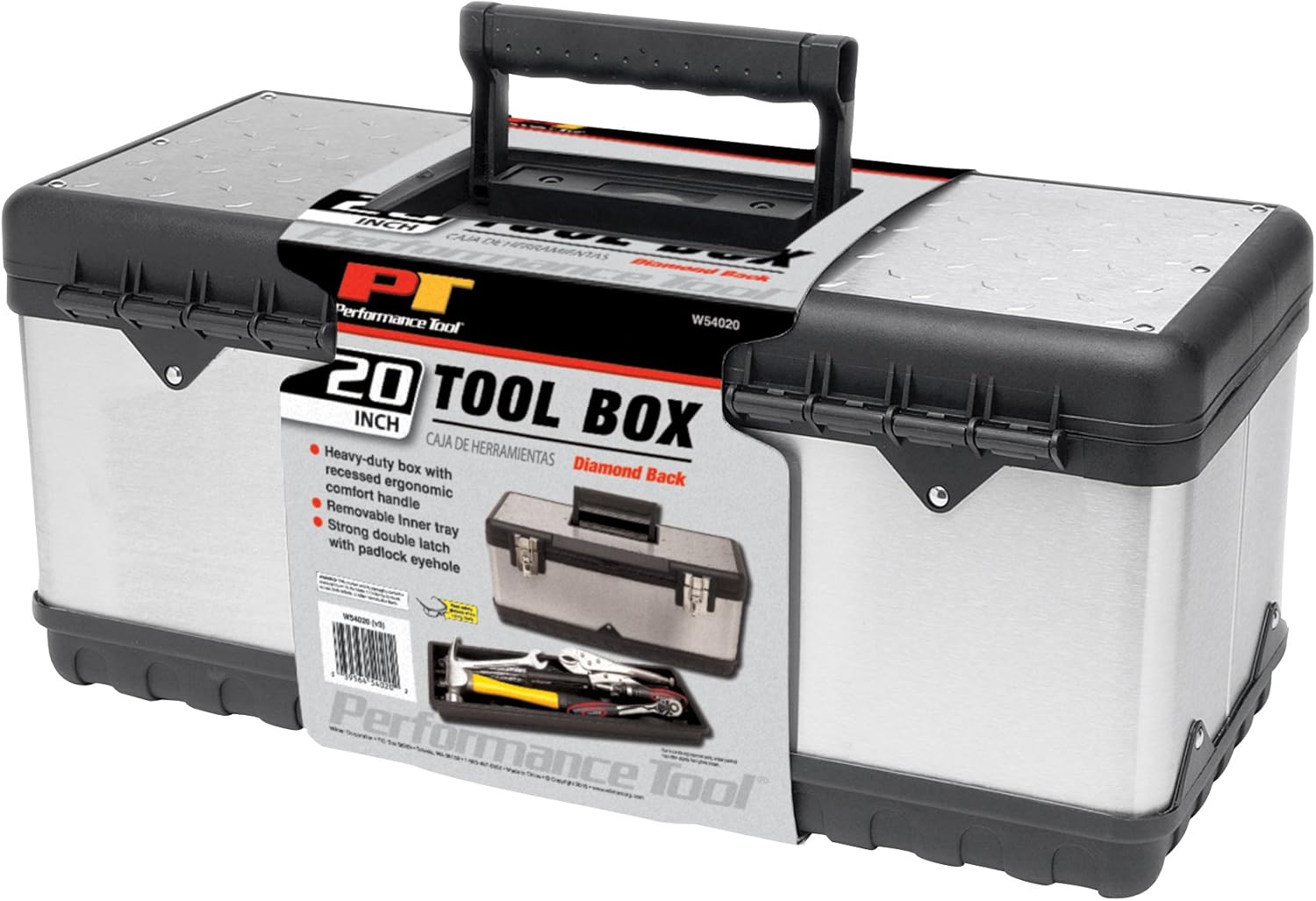 Performance Tool W54012 Plastic Tool Box with Organizer, 12.5" : Automotive