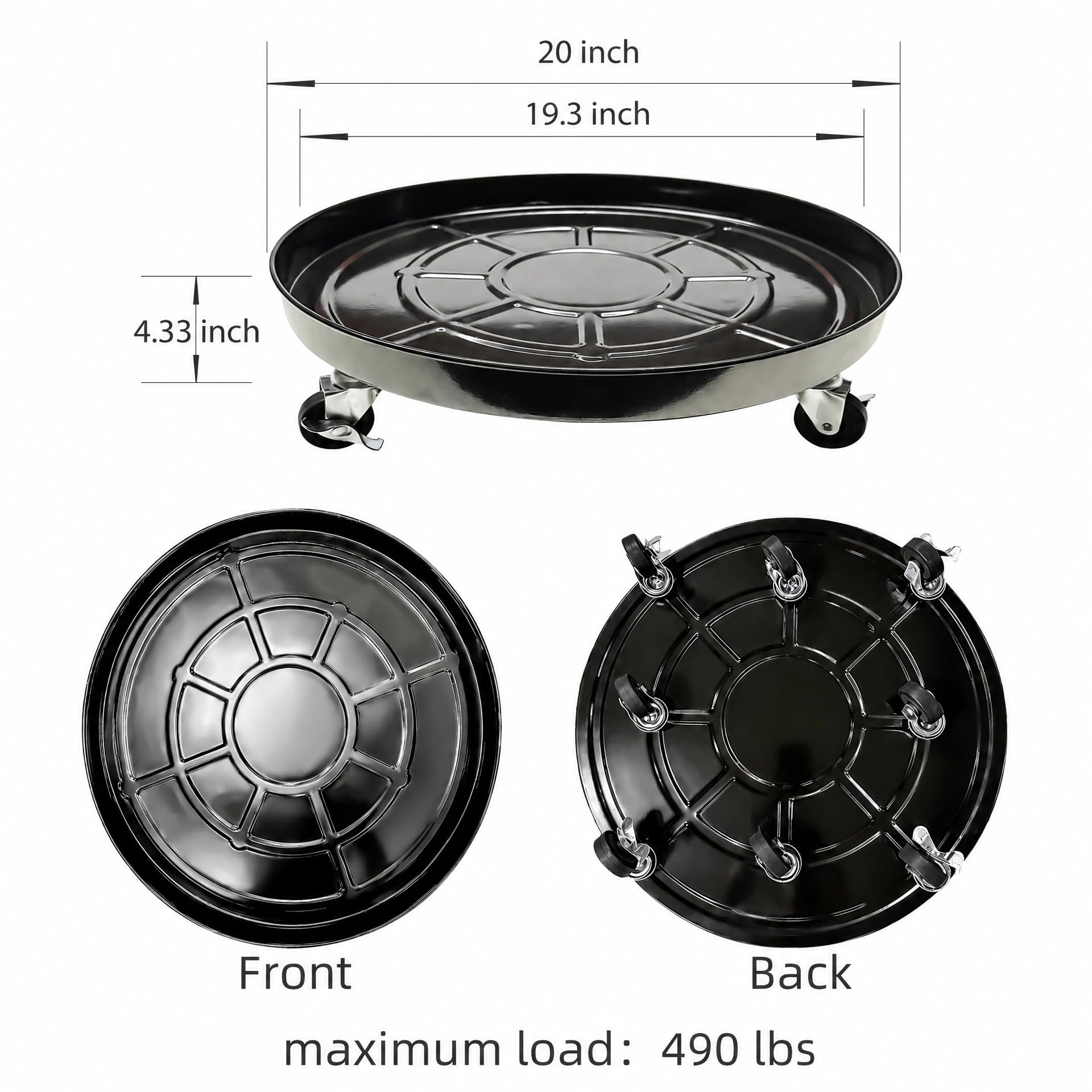 Choclaif Plant Caddy - Heavy Duty Rolling Stand -2 Choclaif Plant Caddy - Heavy Duty Rolling Stand -2