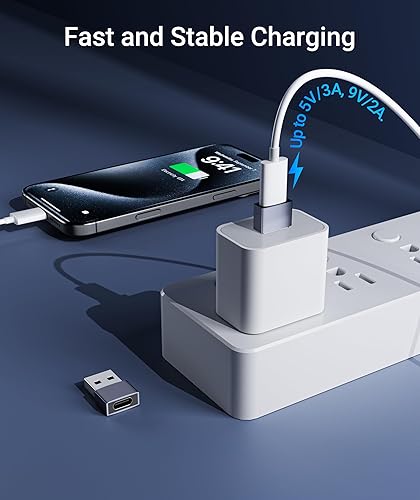 Vista 2 de Syntech Adaptador USB C hembra a USB macho, paquete de 3 [artículos imprescindibles de viaje, aluminio] adaptador USB C a USB, cable de carga tipo