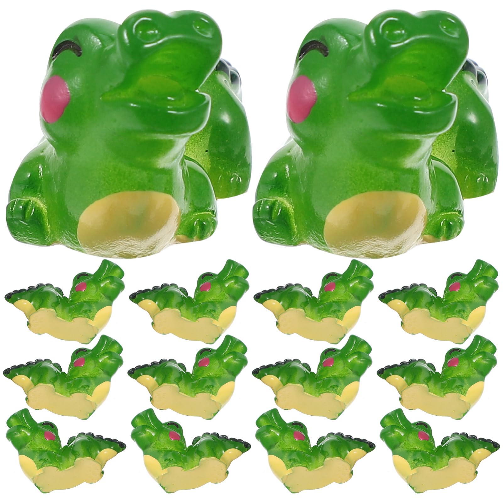 30 Figurines Crocodiles En Résine - Miniatures 3x1,8 Cm, Déco Micro Paysage, Bureau, Jardin, Aquarium, Couleur Verte