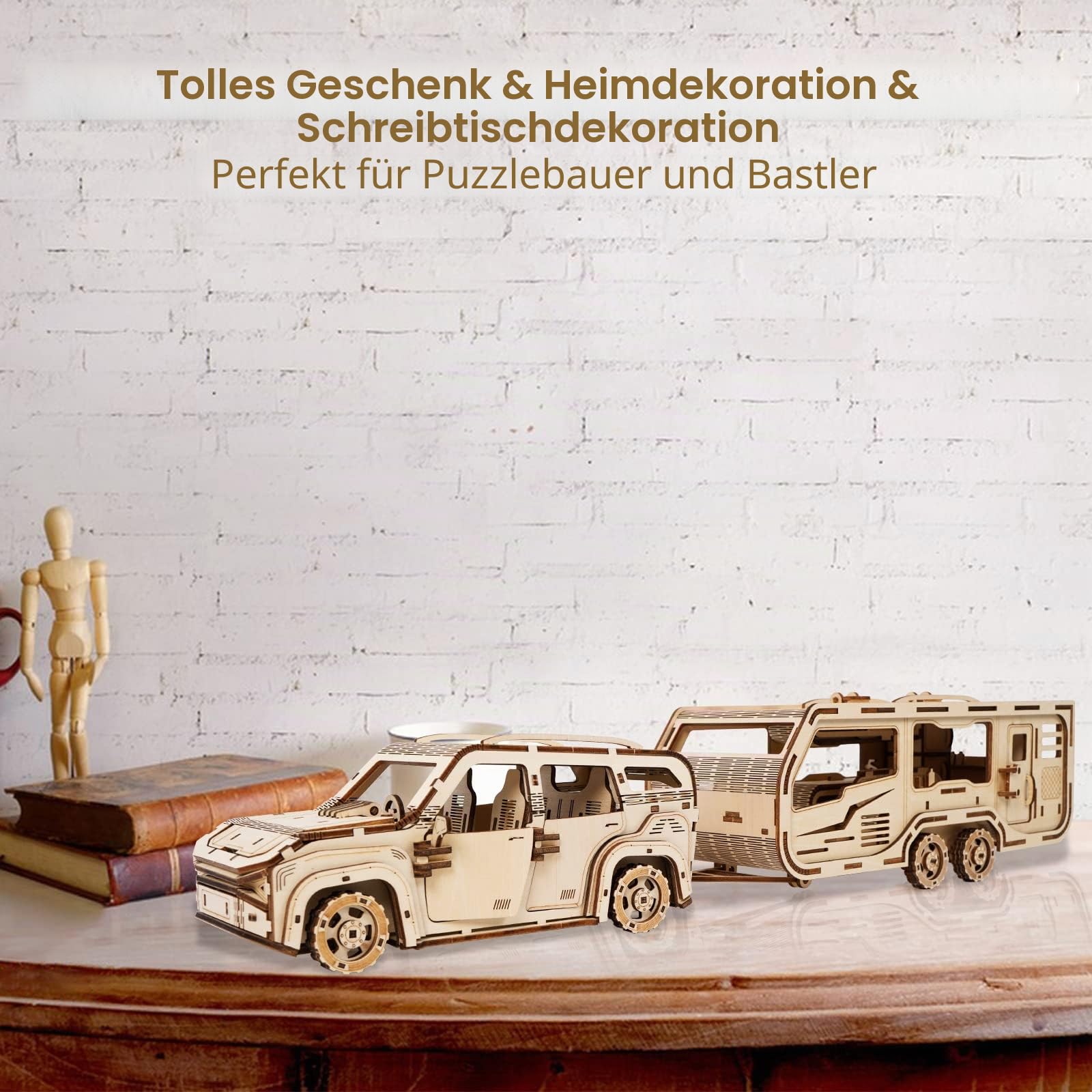 3D Holzpuzzle für Erwachsene, Anhänger Mechanisches Auto 3D Puzzles, DIY Modellbau Kit Handwerk Holz Handwerk Hobbys Spielzeug, Geburtstag für Hobbyist 14+ Teens Familie Frauen Männer, 323 Teile