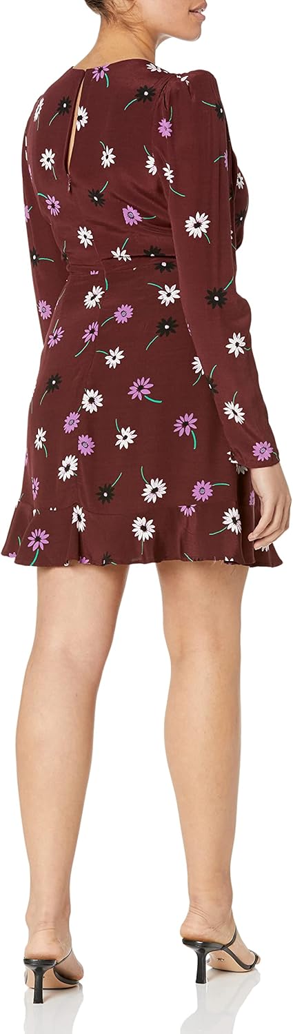 ASTR The Label Womens Long Sleeve Floral Fit & Flare Short Dress - Image 2