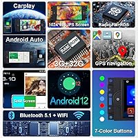 Vista 4 de ASURE Radio estéreo para coche con Carplay Android Auto para Dodge RAM Chrysler 300 Jeep Grand Cherokee Compass 2006 2007 2008 Specail coches, 3