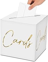 Vista 7 de Caja de tarjetas clásica y elegante, 1 juego de caja de recepción de tarjetas de estampado en caliente para regalo de sobre y dinero, decoración