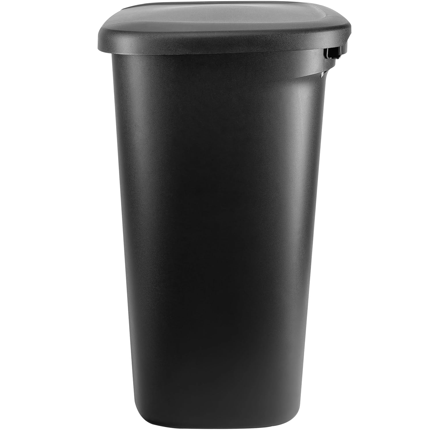 20.4 Gallon Step-On Trash Can, Extra-Large Black Plastic Kitchen Garbage Bin with Pedal Lid
