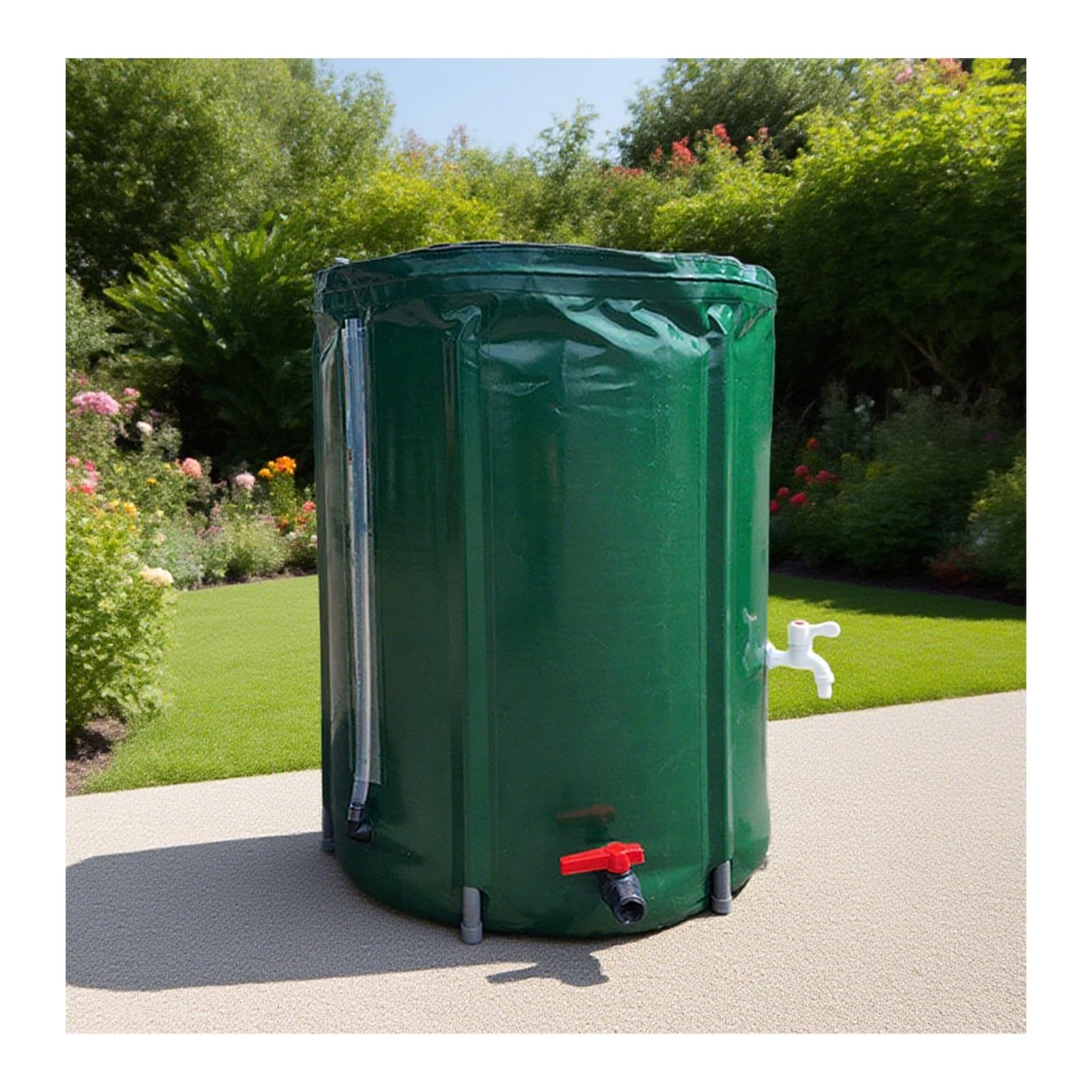 Nviusdsj Green Rainwater Barrels, Heat-Sealed Stitching Technology, Tough Fabric, Wear-Resistant And Durable(,250L)