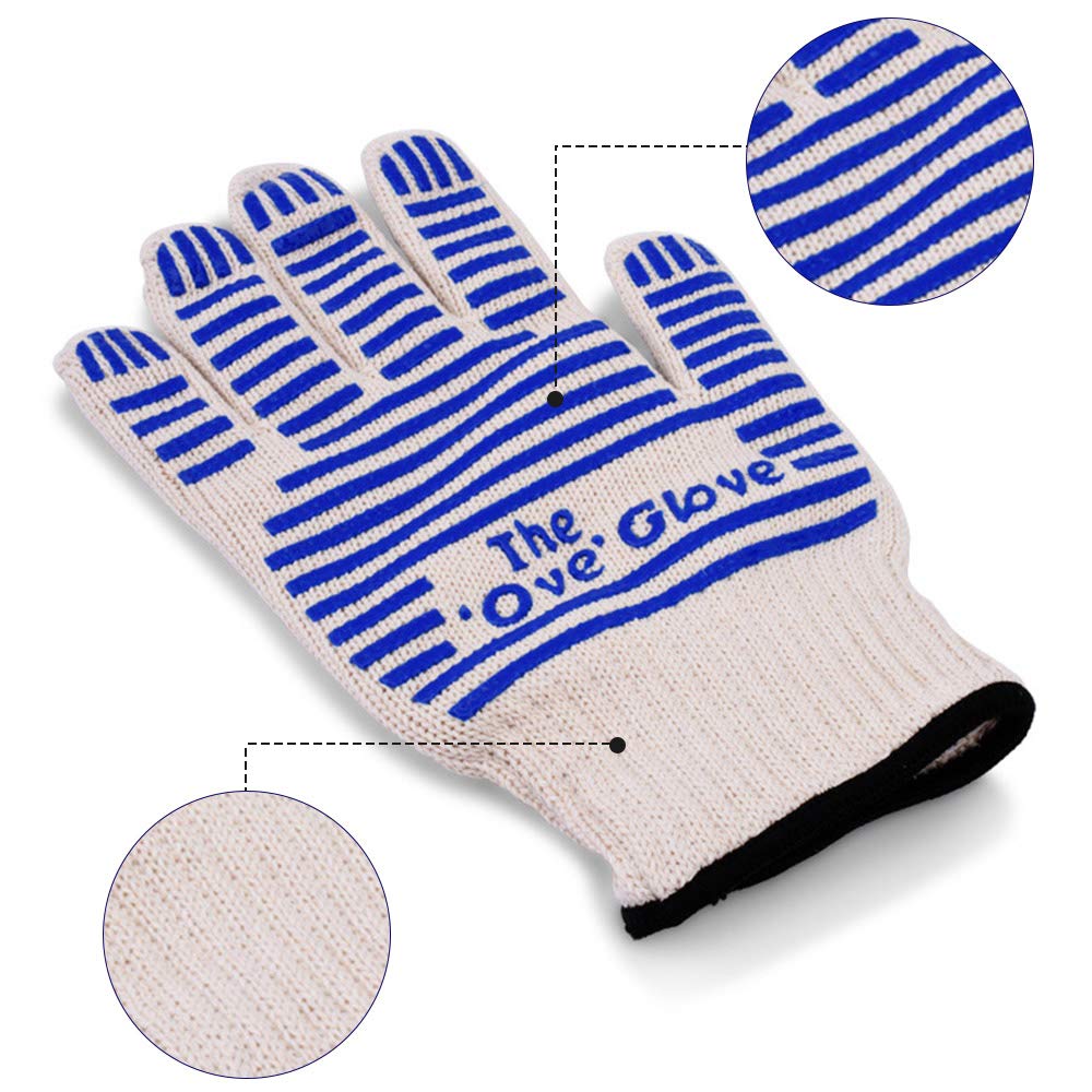 Gants De Cuisine Résistants à La Chaleur SACALA - Paire En Silicone Antidérapant Pour Four, BBQ