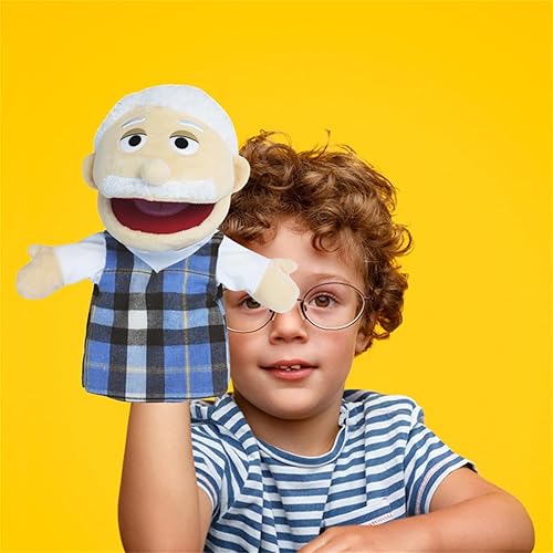 Miniatura 6 de Marionetas de mano encantadoras para la familia, con apertura de boca, marionetas de peluche, juguetes para juegos de rol, juguete de enseñanza para