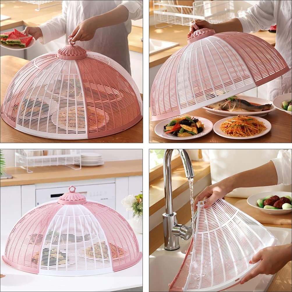 Yardwe Indoor Tent Plastic Food Cover Foldable Fresh Food Cover Snack Display Cover Food Domes Cake Cover Food for Kitchen Home Party Picnic BBQ Portable Screen