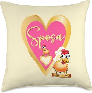 CHICKEN WEDDING ITALY BRIDAL PARTY ITALIAN SPOSA BRIDE Throw Pillow