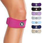 SLEEVE STARS Swedish Brand Patellar Tendon Support Strap for Women & Men Effective Osgood Schlatter Knee Brace Youth & Kids Knee Brace with 3 Adjustable Length fits 12-24 (Pair/Hot Pink/Adult)