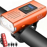 Vista 10 de Victoper Bike Light, High Lumens Super Bright Bicycle Lite, 6+4 Modes USB Rechargeable Bike Headlight & Taillight Set, Waterproof Safety Bike Front
