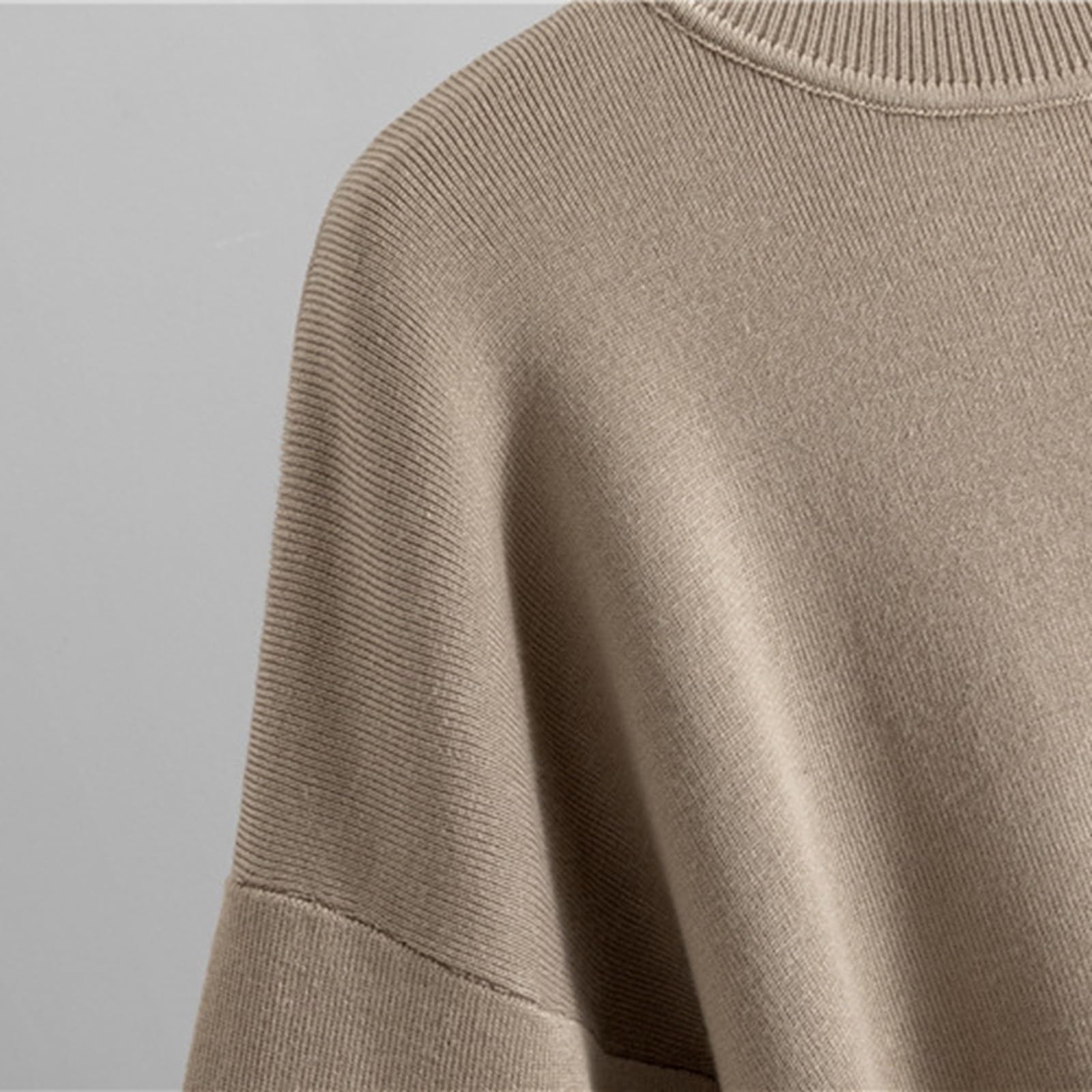 2025 Completo in Maglia Donna Elegante 3 Pezzi Lana Polsino Elastico Tute Maglione Maniche Lunghe e Pantalone Vita a Gamba Larga Tuta Autunno Invernale Set Lavorati Larghi con Sciarpa Morbido