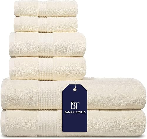 Miniatura 1 de Banio 2 toallas de baño, 2 toallas de mano y 2 toallas faciales, toallas de 100% algodón turco, toallas de lujo de secado rápido para baño,