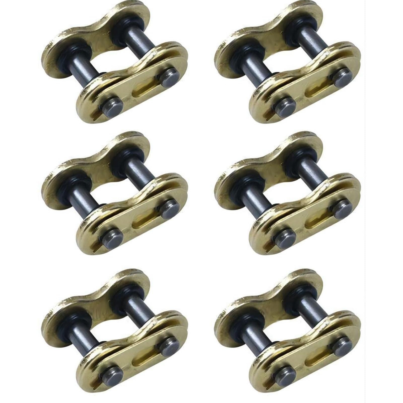 THE WHITE SHOP Chain Master Link Ring Masterlink for Motorcycle Dirt Bike,Oil Seal Chain Link Chain Joint (Size : 6pcs)