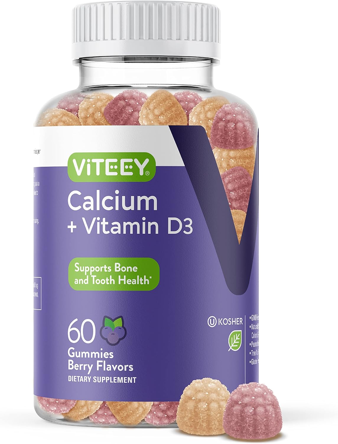 Calcium Gummies with Vitamin D3 Supports Bone Health