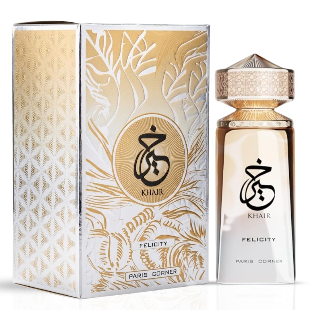 Paris Corner | Khair Felicity Perfume - 3.4 fl oz | Sparkling, Joyful Unisex Perfume with Champagne, Cassis, Rose, Vanilla, Musk-image-6