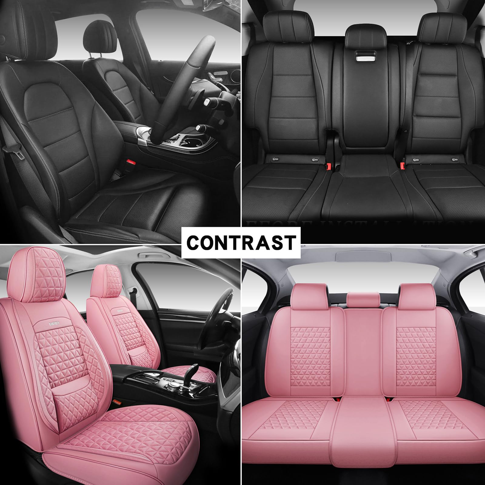 WACDXST Auto Sitzbezüge, Für Peugeot E-208 2000-2 Produktbild-Vorschau 9