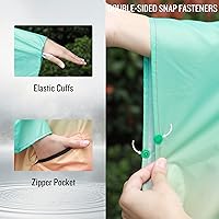 Vista 4 de SaphiRose Unisex Rain Poncho Raincoat Hooded for Adults Women with Pockets