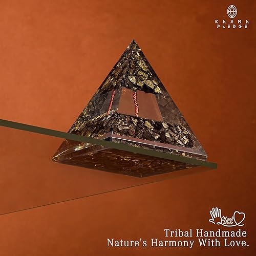 Miniatura 7 de Pirámide de cristal de orgón con colgante para energía positiva, dinero y buena suerte, cristales curativos de turmalina negra para decoración del