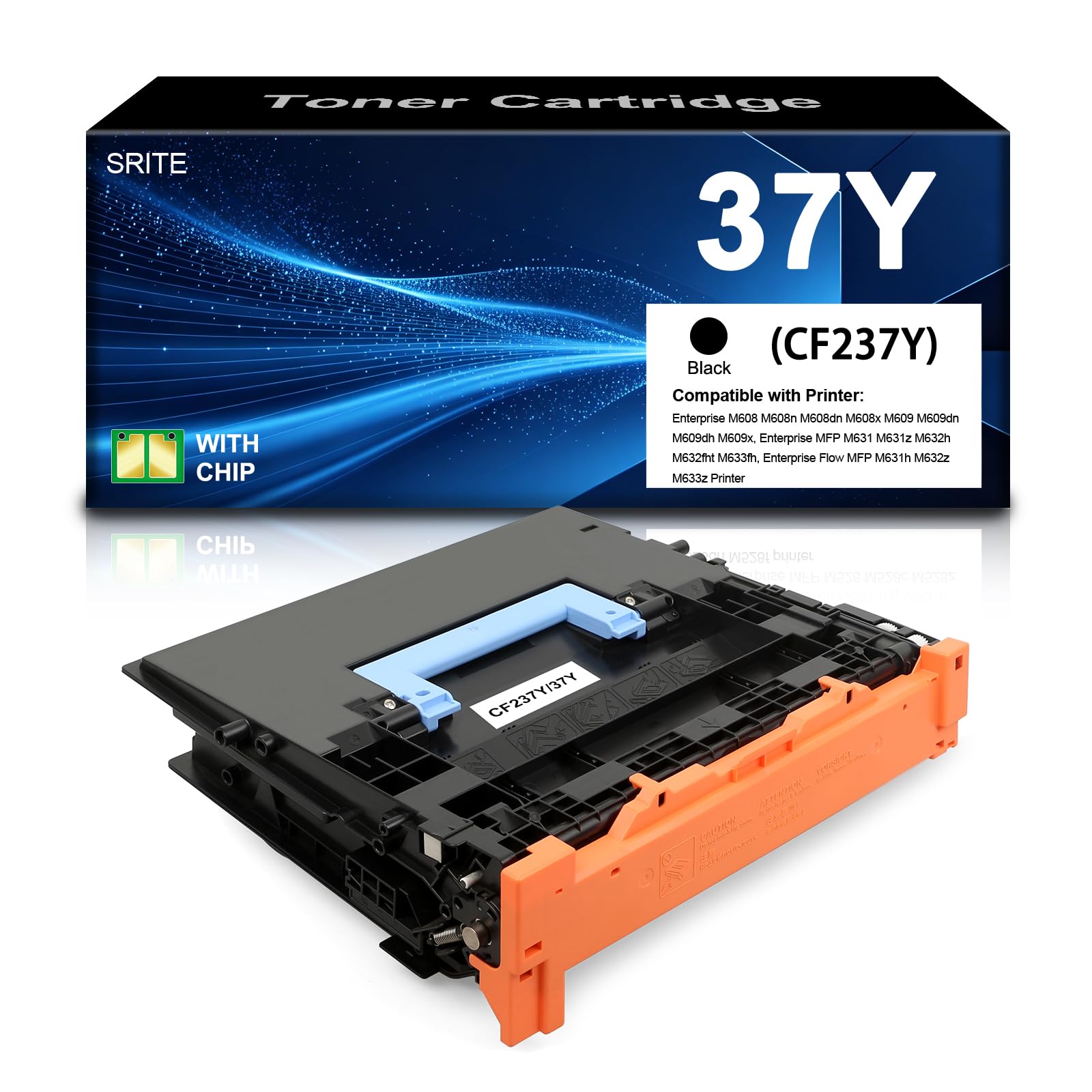 SRITE 37Y CF237Y Black Toner Cartridge Extra 41,500 High Yield | Compatible with HP 37Y Toner for Enterprise M607n M607dn M608n M608dn M608x M607 M608 M609 MFP M631 M632 M633 Series