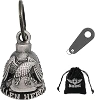 Vista 51 de Dream Apparel Campanas de motocicleta para motociclistas, accesorios de campanas pesadas y llavero para la suerte