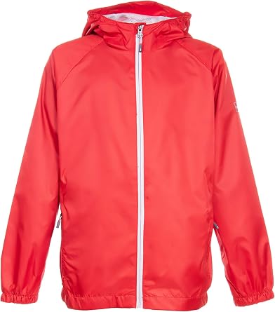 Swiss Alps Boys Waterproof Hooded Rain Jacket Kids Outdoor Windbreaker Lightweight Raincoats for Kids Wind Resistant
