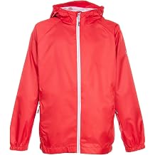 Swiss Alps Boys Waterproof Hooded Rain Jacket Kids Outdoor Windbreaker Lightweight Raincoats for Kids Wind Resistant