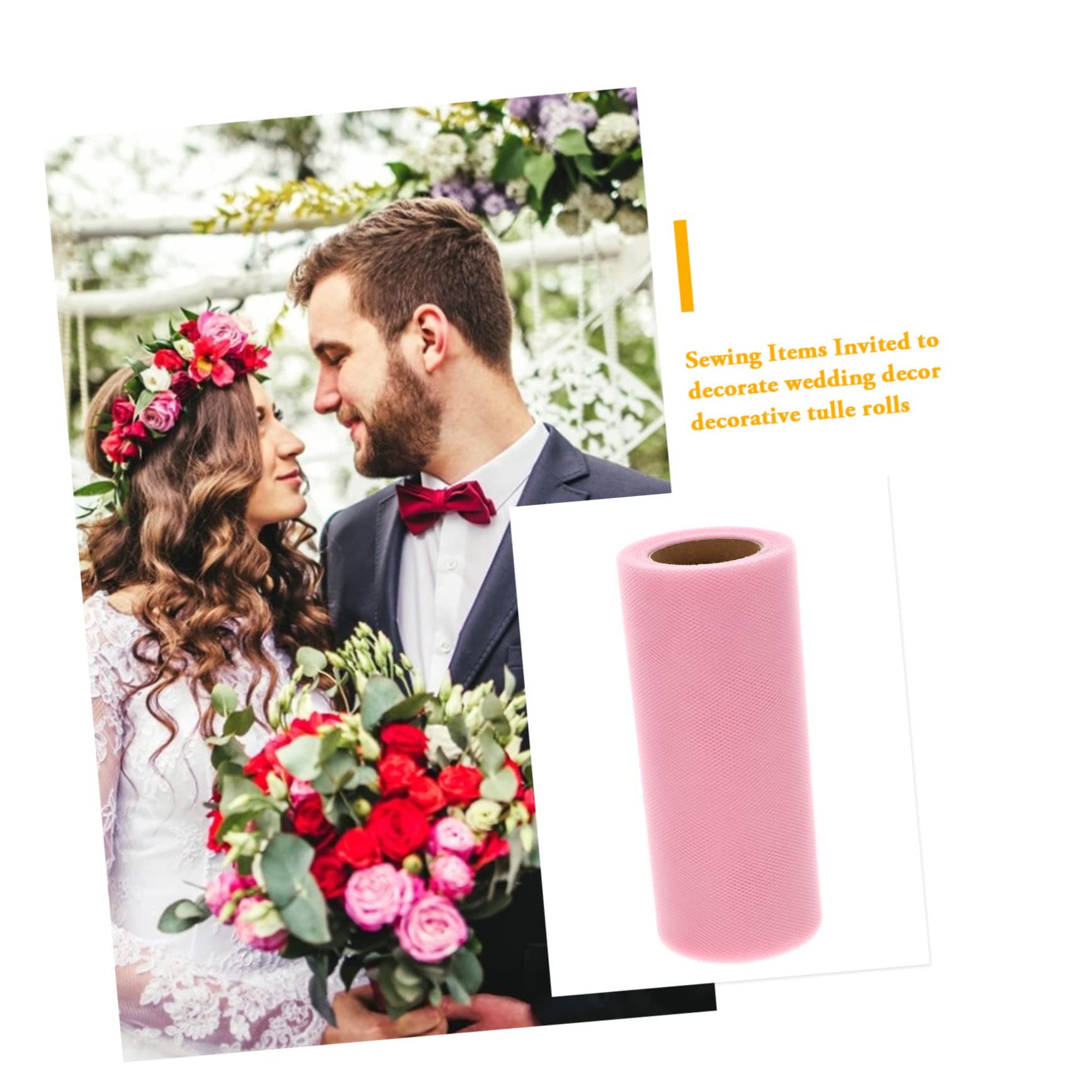 1 Roll Rolls Roll of Decorative Tulle Ribbon DIY Craft Tulle Pink Decor Wedding Tulle Wedding Decorations Tulle Fabric Spool Clothes Tulle Mesh Tulle Skirt Tulle Fabric Tulle Skirt Gogogmee