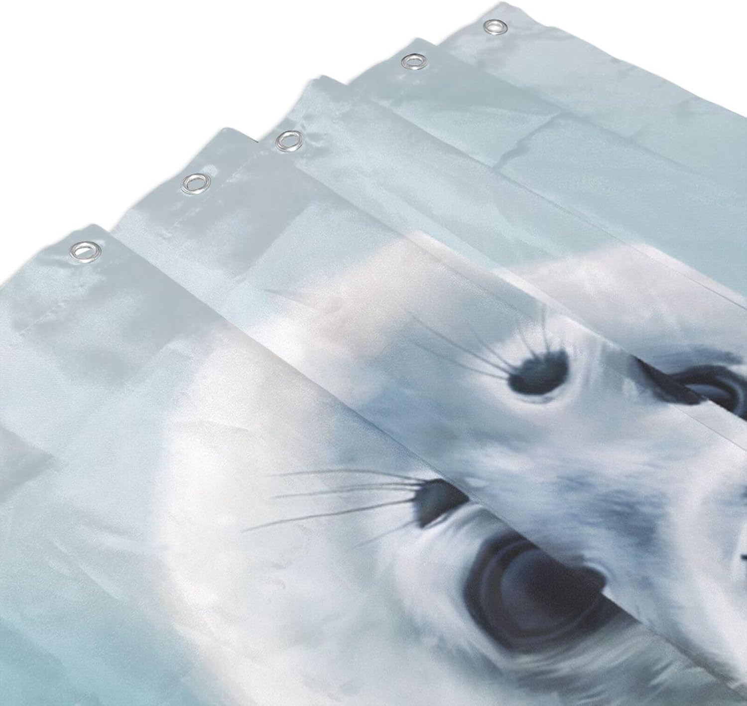 Shower Curtain with 12 Hooks Waterproof Shower Curtains for Bathroom Harp Seal Wallpaper Soft Heavy Bathroom Curtain Shower Liner for Bathroom Decor Bathtub Bath 72 x 72In