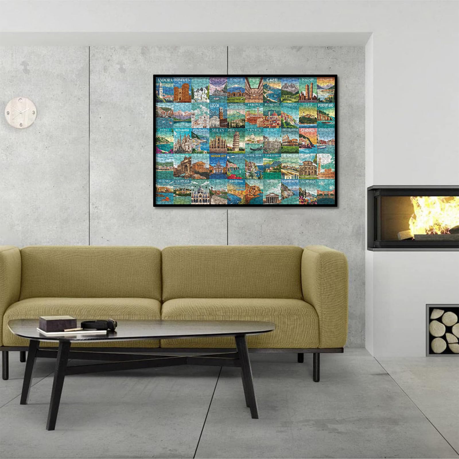 Italy Puzzle 1000 Piece for Adults Nature, Cinque Terre Rome Travel Jigsaw Puzzles City Florence, Europe Landscape Scenic Collage Challenging Puzzle for Adults - Image 5