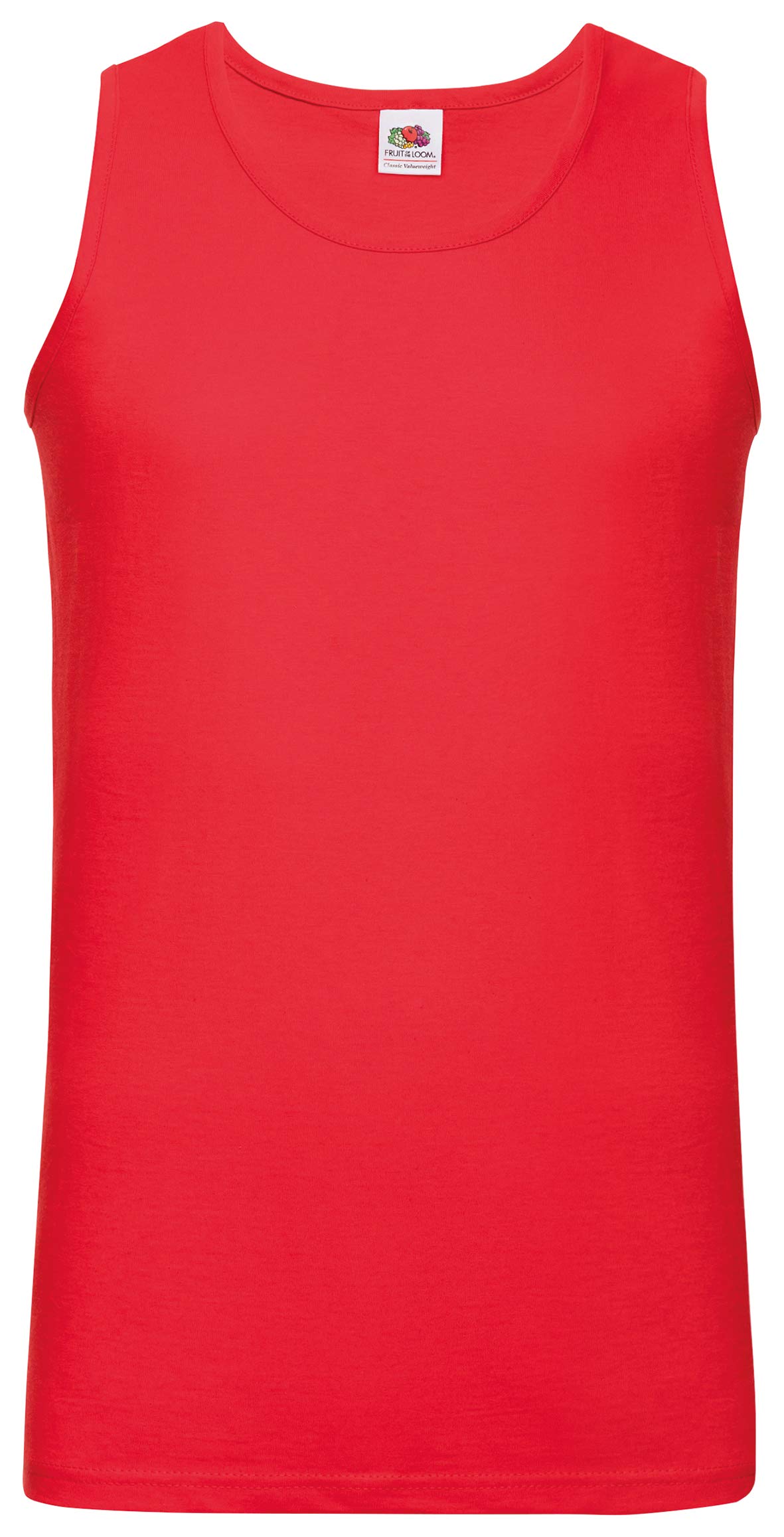 FRUIT OF THE LOOM Men's Athletic Lightweight Vest, Red, S UK