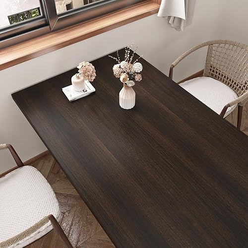 Miniatura 2 de Papel tapiz de grano de madera marrón, papel de contacto de madera para encimeras, película de vinilo, papel de pared autoadhesivo para armarios de