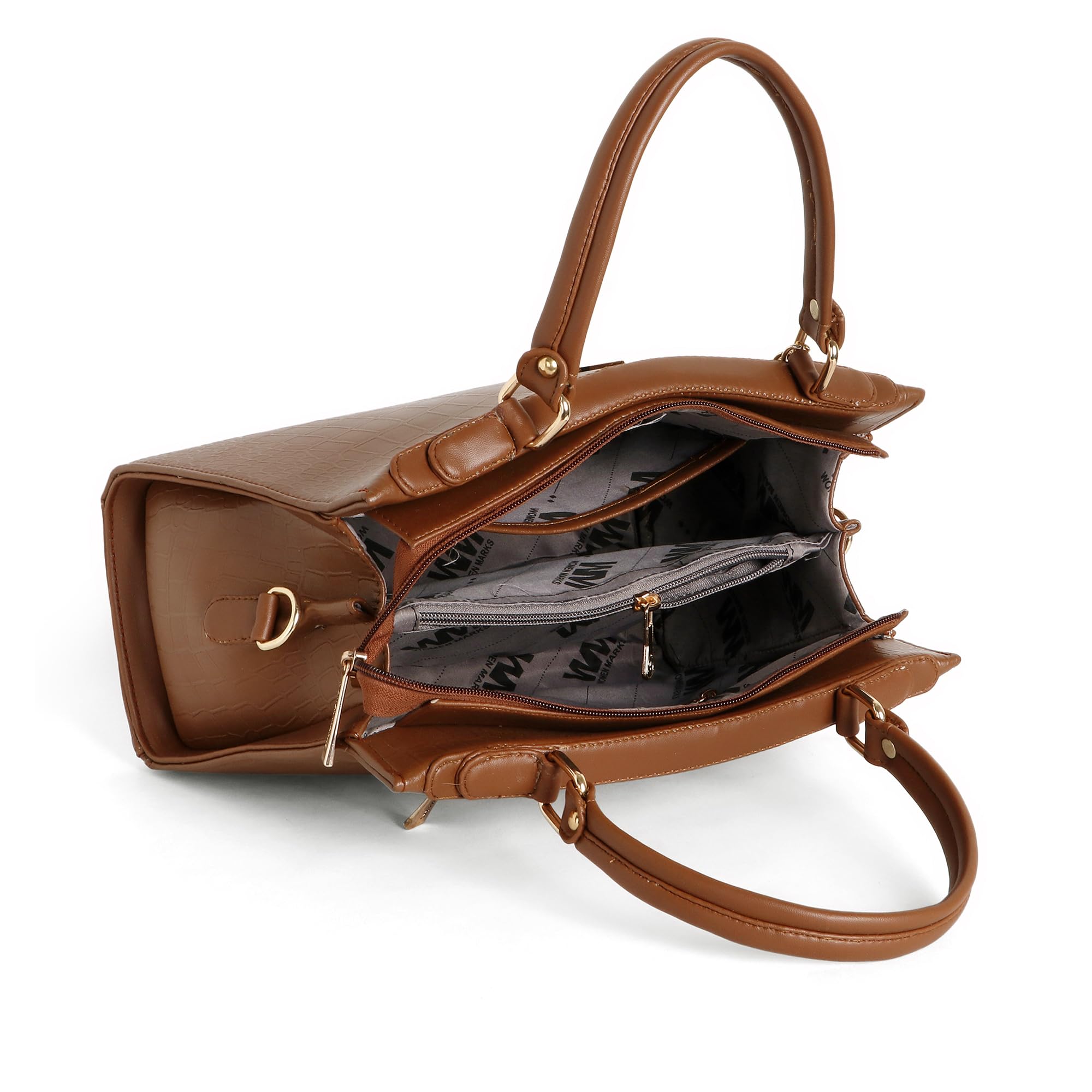 WOMEN MARKS® Textured Handbag and shoulder bag for women/girls (BROWN) 3
