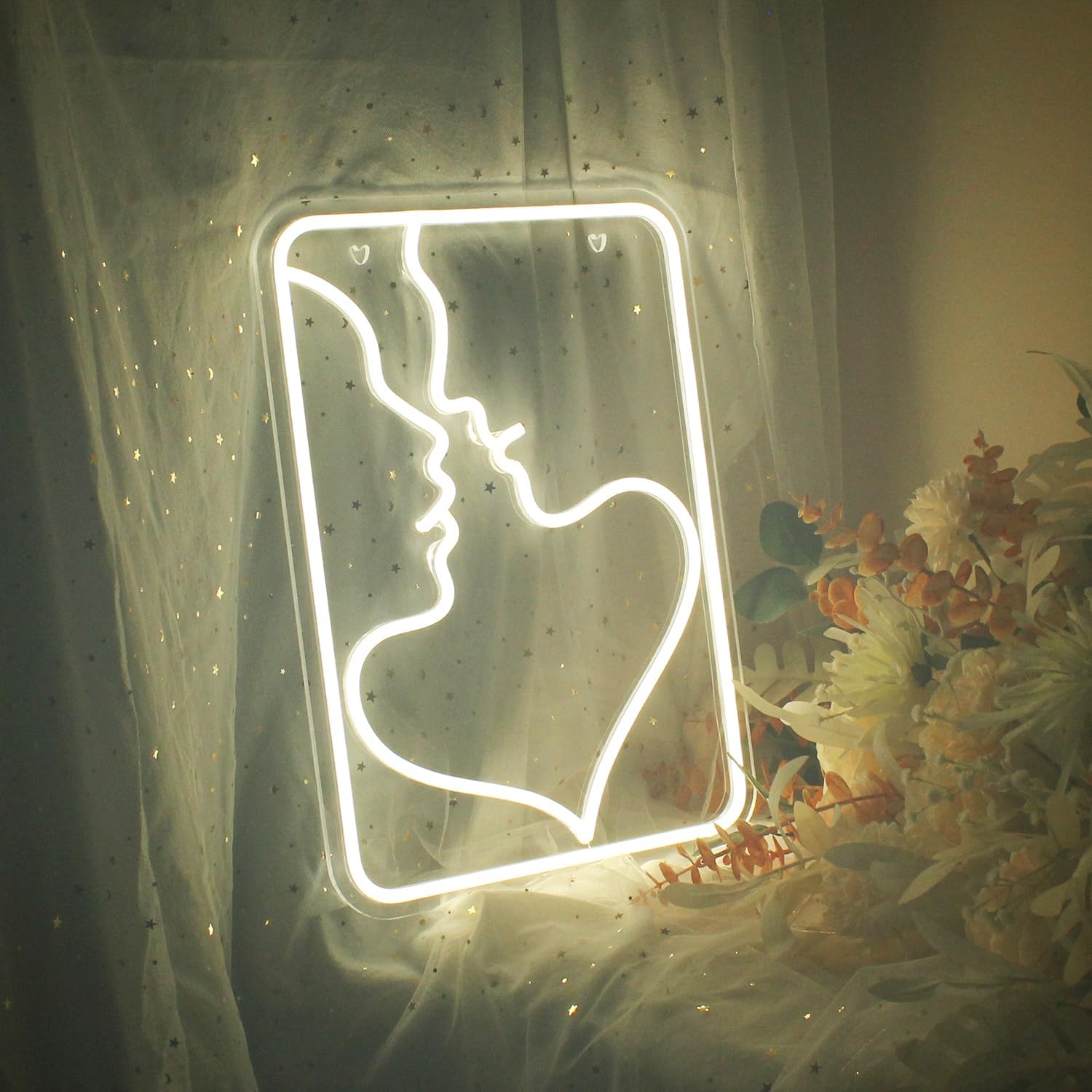 Love Neon Sign for Wall Decor, Valentine Sign, Wedding Sign, Light Sign for Wedding, USB Powered Sign for Decor, 17x13 Inch
