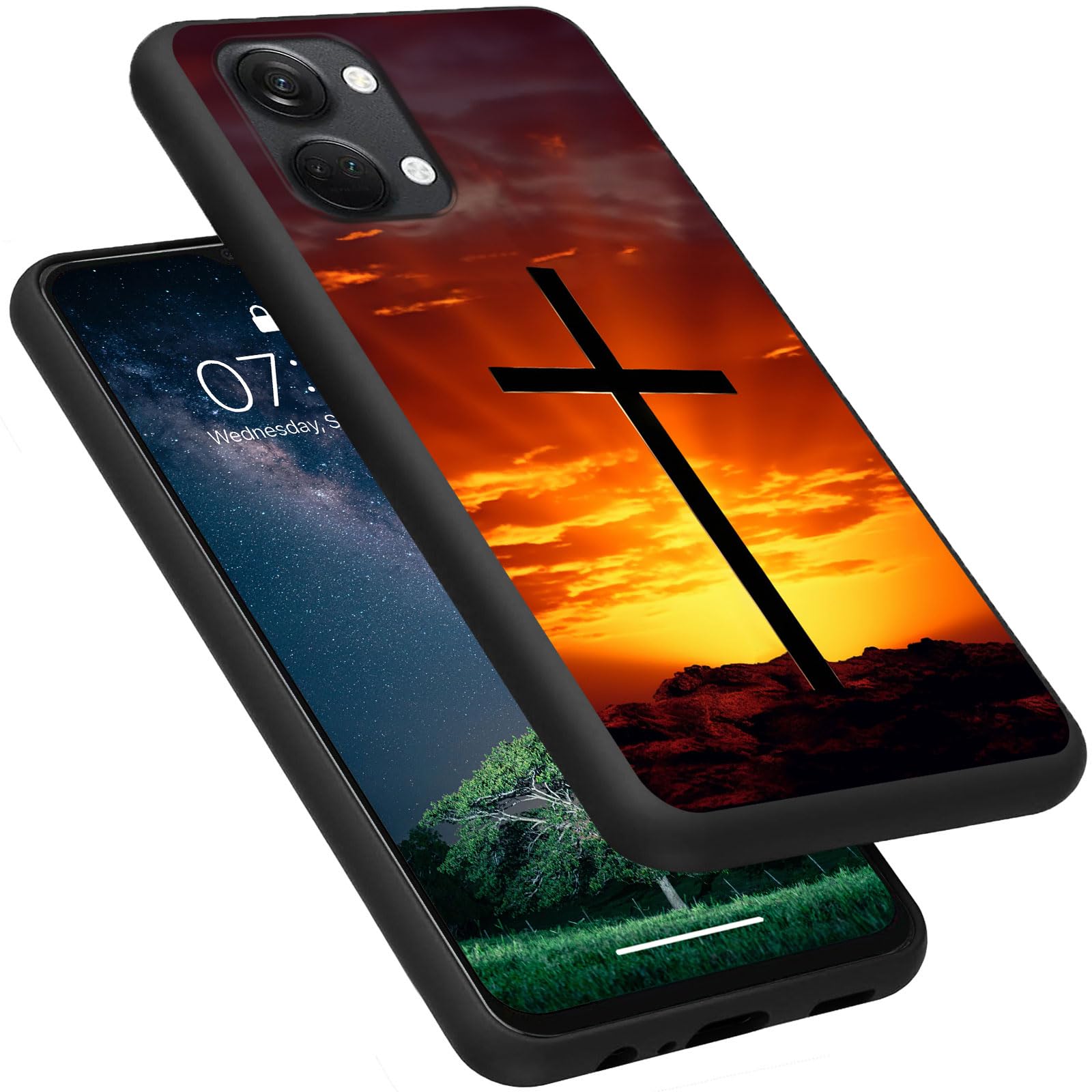 for OnePlus Nord 3,OnePlus ACE 2V 5G Case,Slim Lightweight Black Soft TPU Ultra-Thin Silicone Cover for OnePlus Nord 3,OnePlus ACE 2V 5G,Luminous Cross