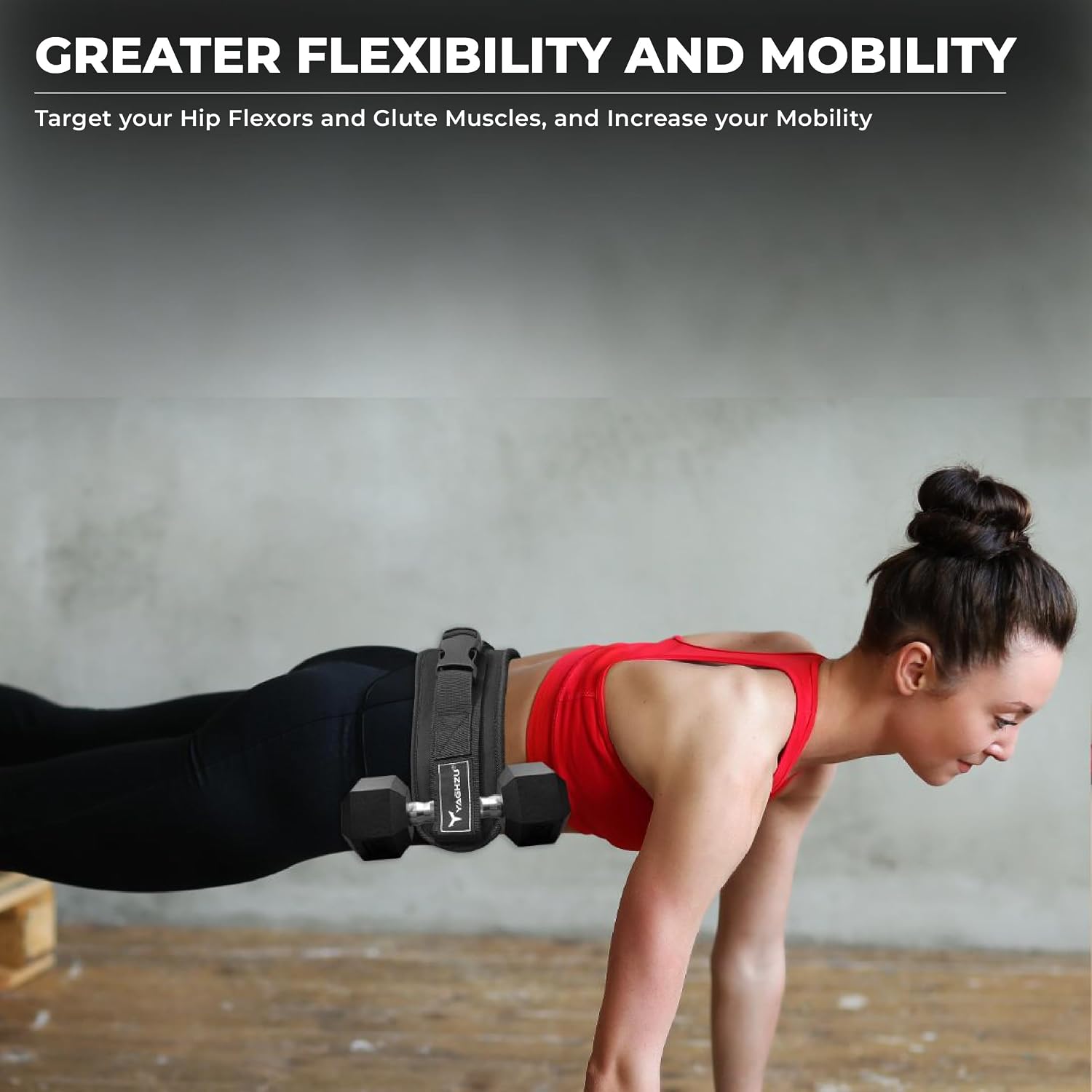 Hip Thrust Belt for Dumbbells - Adjustable Exercise Glute Bridge & Booty Boost Belt for Hip Thrusts, Glute Trainer Dumbbell Strap for Home & Gym Workouts