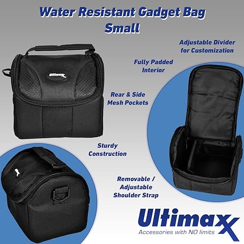 Fotografía Cámara acolchada DLSR/SLR Equipo Gadget Bag Case (negro) para Nikon, Canon, Sony, Pentax, Olympus Panasonic, Fijifilm, Samsung y muchos