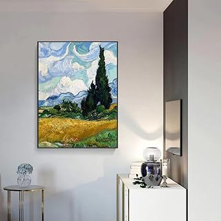 Electric Meter Box Decorative Painting, Fuse Box Cover Cabinet, Hidden Circuit Breaker Panel Decorative Painting, for Bedroom, Office, Cafe(Blue3,45 * 55cm/17.7 * 21.7in)