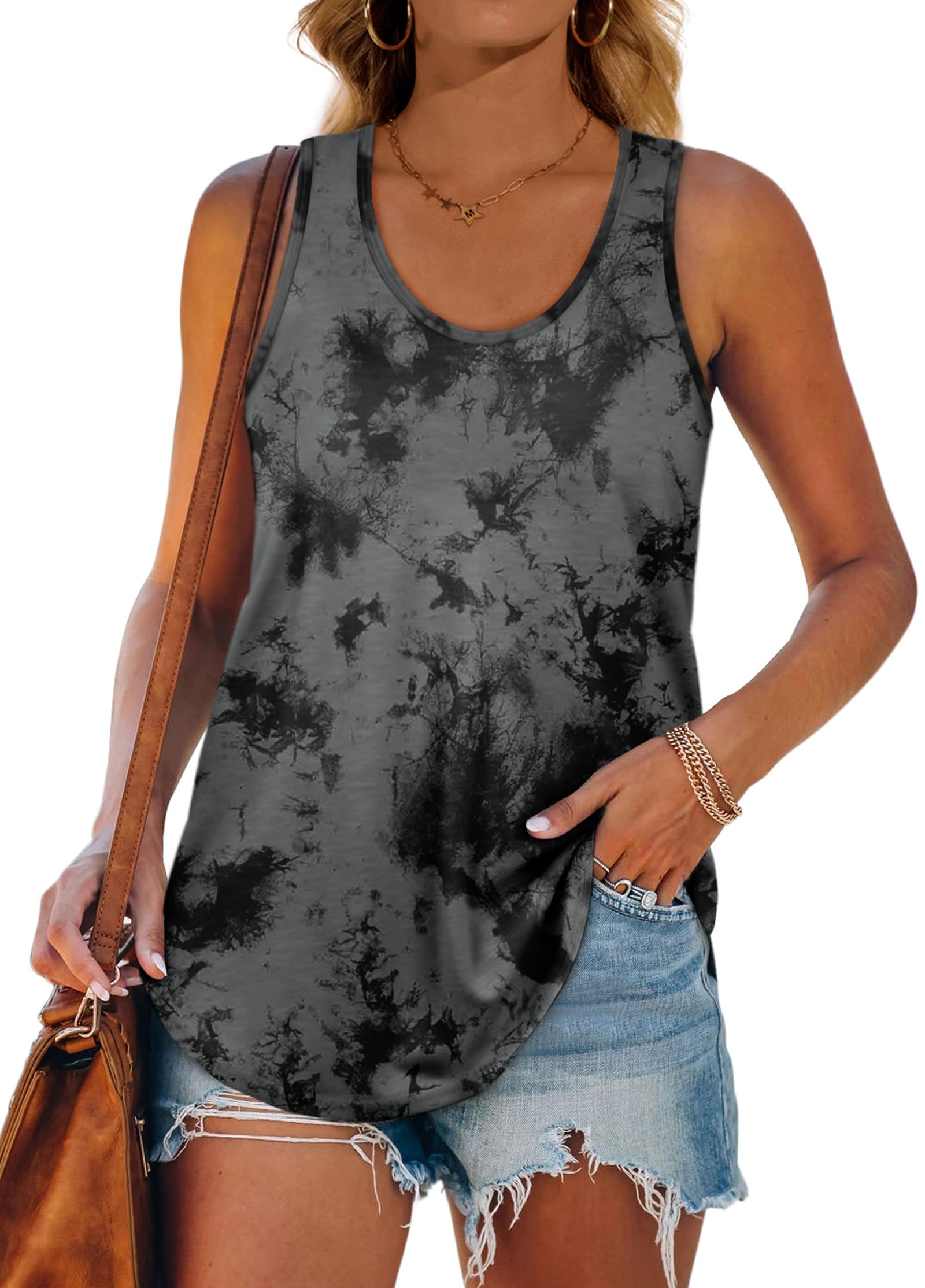 Womens Tank Tops Racerback Loose Shirts for Women Summer