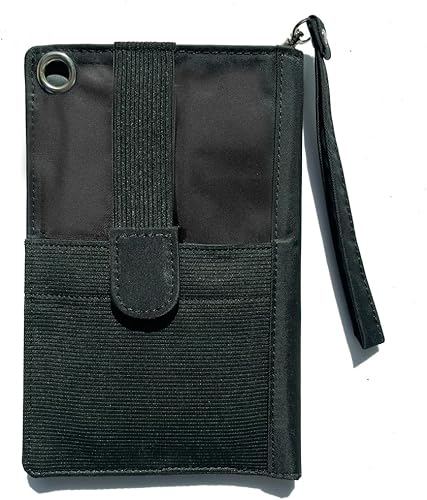 Miniatura 7 de Big Skinny MyPhone - Cartera delgada con bloqueo RFID para mujer tamaño grande con capacidad para hasta 20 tarjetas azul océano